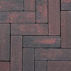 Strackstone+ Wijnrood-antraciet 7x21x8 Beton klinkers