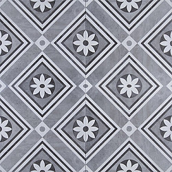 GeoCeramica Concreet Flower Decorate 60x60x4 Keramische tegels