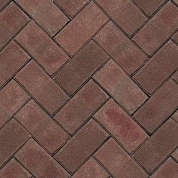 KK70 Padova Designa Rood paars bezand Keiformaat 10x20x7 Ongetrommeld Gebakken klinkers