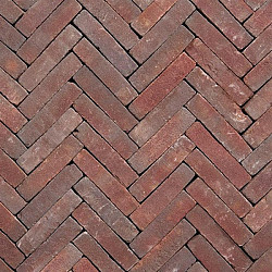 UWF60 Ruston Natura Paars rood bezand Waalformaat 5x20x6 Getrommeld Gebakken klinkers