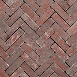 UDF60 Ruston Natura Paars rood bezand Dikformaat 6,5x20x6 Getrommeld Gebakken klinkers