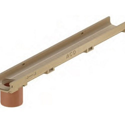 Euroline H60 gootelement 100x5,5 zonder rooster met onderuitloop 110mm Goten