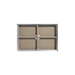 Schoonloper onderbak polymeerbeton 50x100x8 Met geïntegreerde kunststof randbescherming Schoonlooproosters