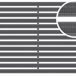 Mat tbv schoonloper 60x60x2cm alum+rub+zw Schoonlooproosters