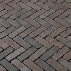 DF60 Ancona antica Zwart-blauw-bruin 6,7x20,4x6 Getrommeld Gebakken klinkers