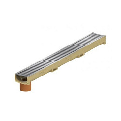 Euroline H60 goot Incl. vz.st. sleufrooster, onderuitloop 110mm Goten