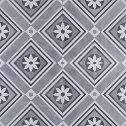 GeoCeramica Concreet Flower Decorate 60x60x4 Keramische tegels