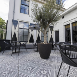 GeoCeramica Concreet Flower Decorate 60x60x4 Keramische tegels