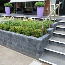 Patioblok Antraciet 60x15x15 Strak Beton stapelblokken