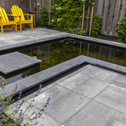 Vijverranden/afdekplaten Blue Moon Honed Linea Grijs-blauw 100x30x3 Vijver- en zwembadrand