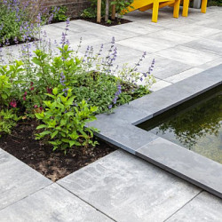 Vijverranden/afdekplaten Blue Moon Honed Linea Grijs-blauw 100x30x3 Vijver- en zwembadrand