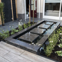 Vijverranden/afdekplaten Blue Moon Honed Linea Grijs-blauw 100x20x3 Vijver- en zwembadrand