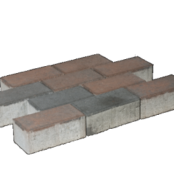 Betonklinkers Bruin-zwart 10,5x21x8 Beton klinkers
