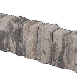 Palissade-stapelblok splitton Kilimanjaro 12x12x25 Gekloofd/getrommeld Stapelblokken