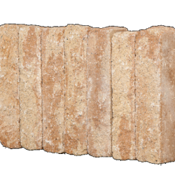 Palissade-stapelblok splitton Mont Blanc 12x12x50 Gekloofd/getrommeld Stapelblokken