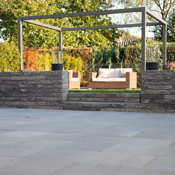 Line block Matterhorn 20x55x6 Strak stapelbaar muurelement 2 zijden gekloofd met facet Stapelblokken