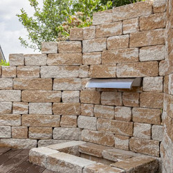 Combiwall Splitton Mont Blanc 20x30x15 Getrommeld,4 zijden gekloofd muurelement Stapelblokken
