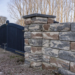 Combiwall Splitton Kilimanjaro 20x40x15 Getrommeld,4 zijden gekloofd muurelement Stapelblokken