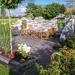 Ruine Combiwall Splitton compleet Matterhorn Ruine compleet met bouwplan Stapelblokken