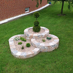 Combiwall Splitton Kilimanjaro 15/22x20x15 Getrommeld stapelbaar muurblokje in trapeziumvorm Stapelblokken