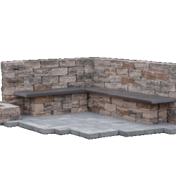 Combiwall Splitton Uno Kilimanjaro 15x30x12 Getrommeld,4 zijden gekloofd muurelement Stapelblokken