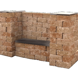 Combiwall Splitton Uno Mont Blanc 15x30x12 Getrommeld,4 zijden gekloofd muurelement Stapelblokken