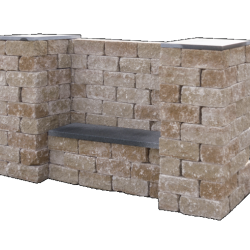 Combiwall Splitton Uno Sierra Nevada 15x30x12 Getrommeld,4 zijden gekloofd muurelement Stapelblokken