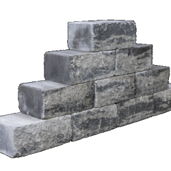 Straight block Amiata 35x20x15 2 zijden gekloofd muurelement Stapelblokken