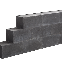 Lineablock Black 15x15x30 Strak muurelement,ongetrommeld Stapelblokken