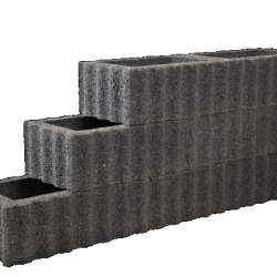 Beplantbare resupor elementen Zwart 40x60x25 Rechthoekflor Bloembakken