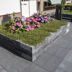 Lineablock Black 15x15x60 Strak muurelement,ongetrommeld Stapelblokken