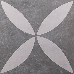 GeoCeramica Big Flower antra/grey 60x60x4 Keramische tegels