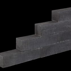 Lineablock Black 15x15x45 Strak muurelement,ongetrommeld Stapelblokken