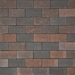 Halve betonklinkers Bruin-zwart 10,5x10,5x8 Beton klinkers