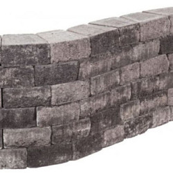 Pilestone ronde bloembak Gothic 17/23x21,5x10 Compleet met bouwplan Stapelblokken
