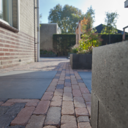 Tambour Trommelsteen waalformaten Oud Bont 5x20x7 Beton klinkers