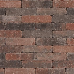 Tambour Trommelsteen waalformaten Rood/Zwart 5x20x7 Beton klinkers
