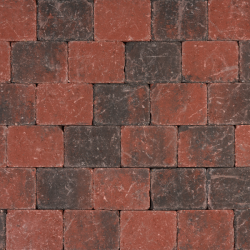 Tambour Trommelsteen Rood/Zwart 15x20x6 Beton klinkers