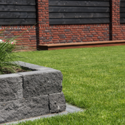 Wallblock split Antraciet 12x15x60 (eenzijdig gekloofd) Stapelblokken