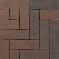 Strackstone+ Wijnrood-antraciet 7x21x8 Beton klinkers