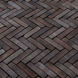 DF60 Ancona antica Zwart-blauw-bruin 6,7x20,4x6 Getrommeld Gebakken klinkers