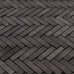 WF60 Lucca antica Zwart zilverzand 5x20,4x6 Getrommeld Gebakken klinkers