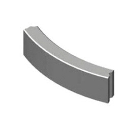 Bochtband Grijs 8x20x78.5 R=2 Opsluitbanden