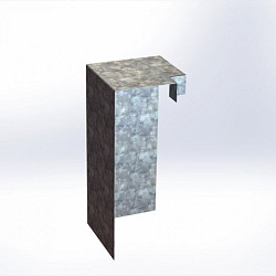 Overzetstuk muurelement hoek 20x45x15,8 VERZINKT Borderrand cortenstaal 