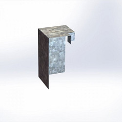 Overzetstuk muurelement hoek Verzinkt 17x30x12,8 Borderrand cortenstaal 