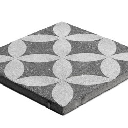 GeoProArte Design Flowers Dark Flower 60x60x4 Beton tegels
