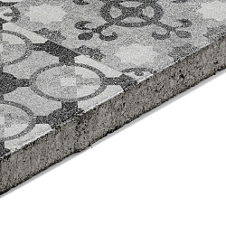 GeoProArte Design Mosaic Md Grey Deco 60x60x4 Beton tegels