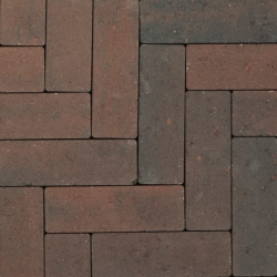 Strackstone+ Wijnrood-antraciet 7x21x8 Beton klinkers