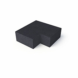 Oud Hollands hoekstuk traptreden 90gr Carbon 60x60x20 Buiten (40x20) Traptreden