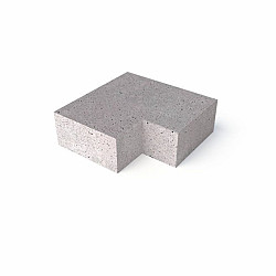 Oud Hollands hoekstuk traptreden 90gr Grijs 60x60x20 Buiten (40x20) Traptreden